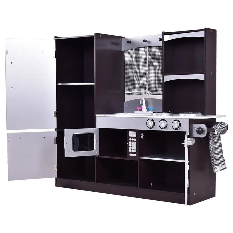 Kids Wooden Modern Kitchen Cooking Pretend Play Set by DirectDeals