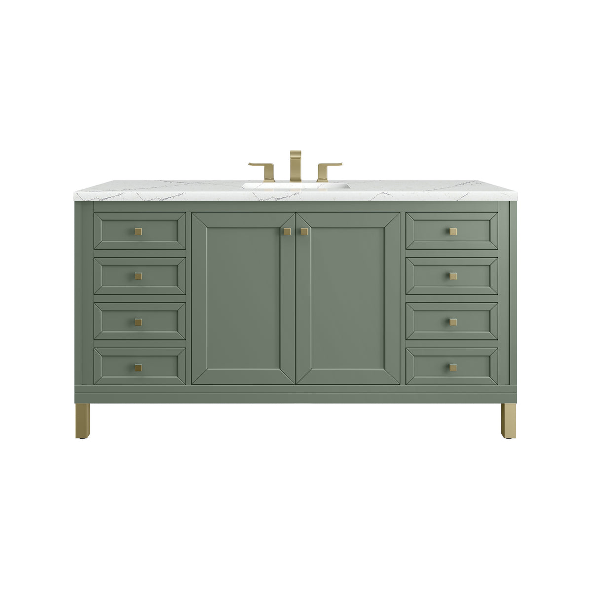 James Martin Chicago 60" Single Bathroom Vanity, Smokey Celadon, view 37