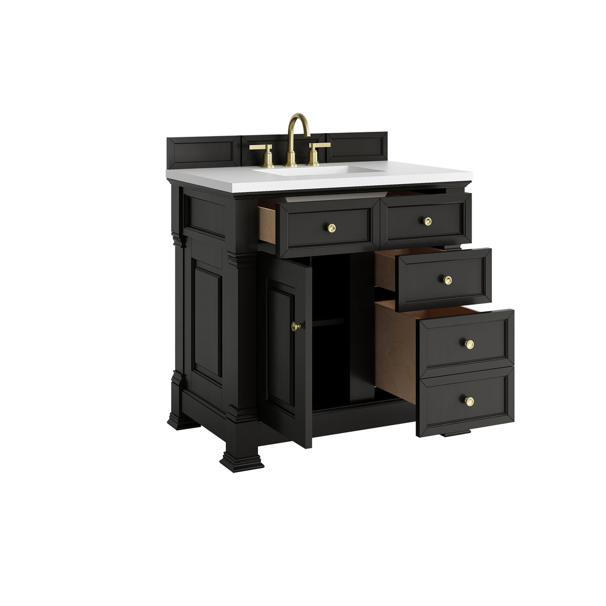 James Martin Brookfield 36" Single Bathroom Vanity, Black Onyx, view 28