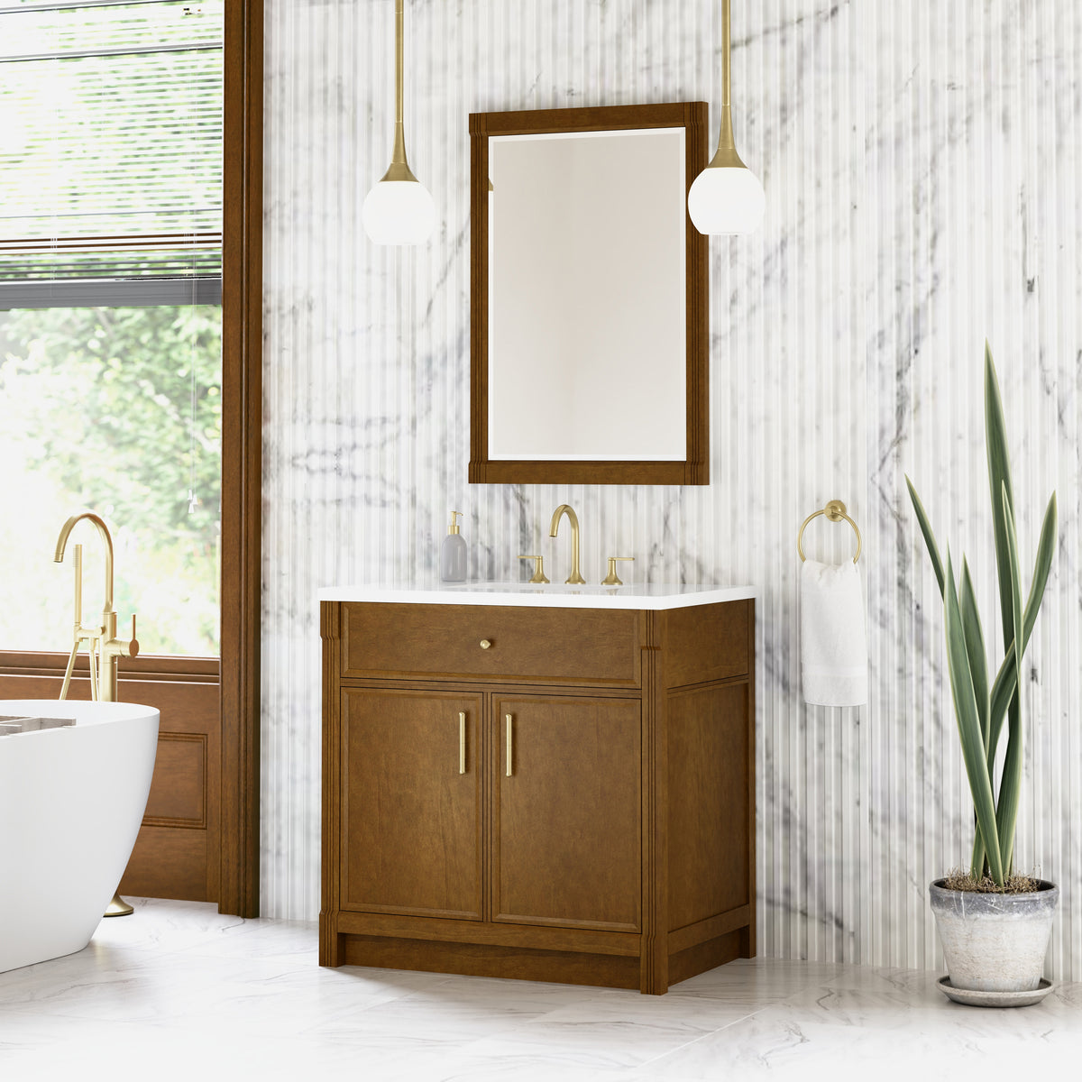James Martin Bellshire 36" Single Bathroom Vanity, Honey Oak, view 33