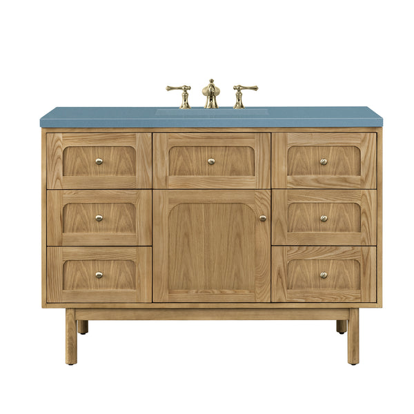 James Martin Laurent 48" Dual Mount Single Bathroom Vanity, Light Natural Oak