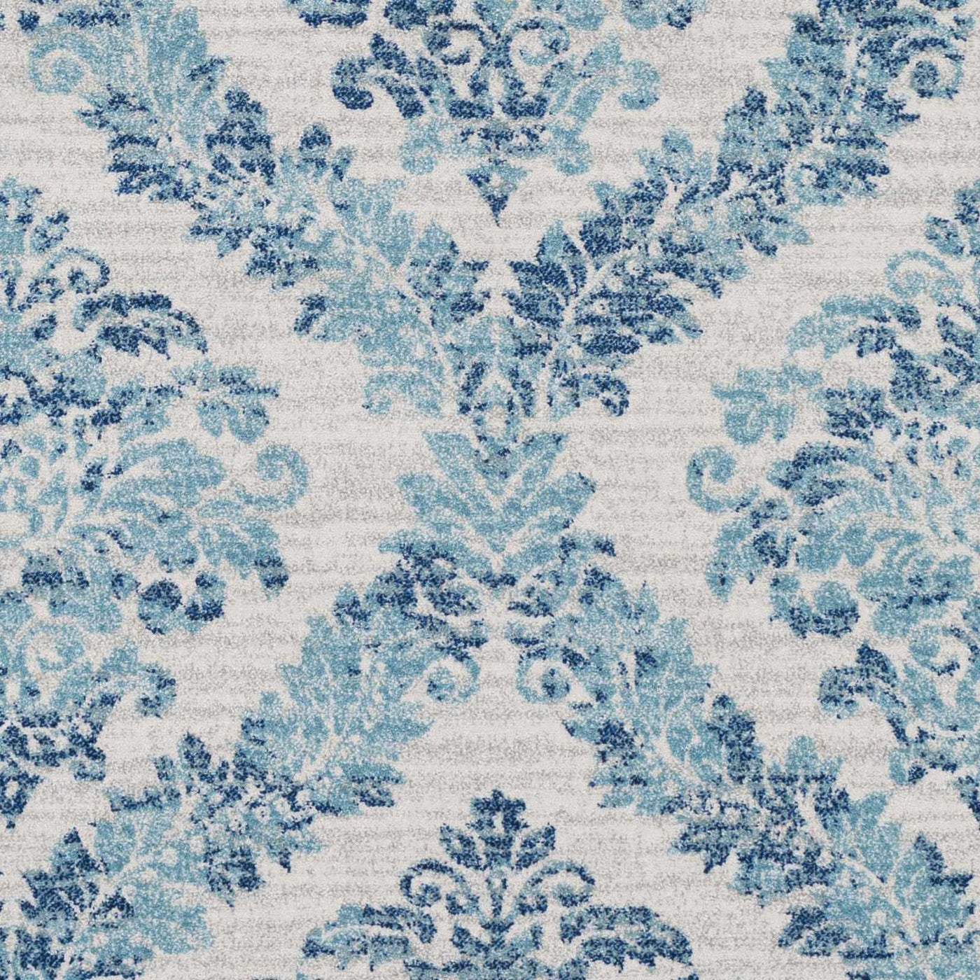 Oaklyn Teal Floral Diamonds Rug by Boutique Rugs