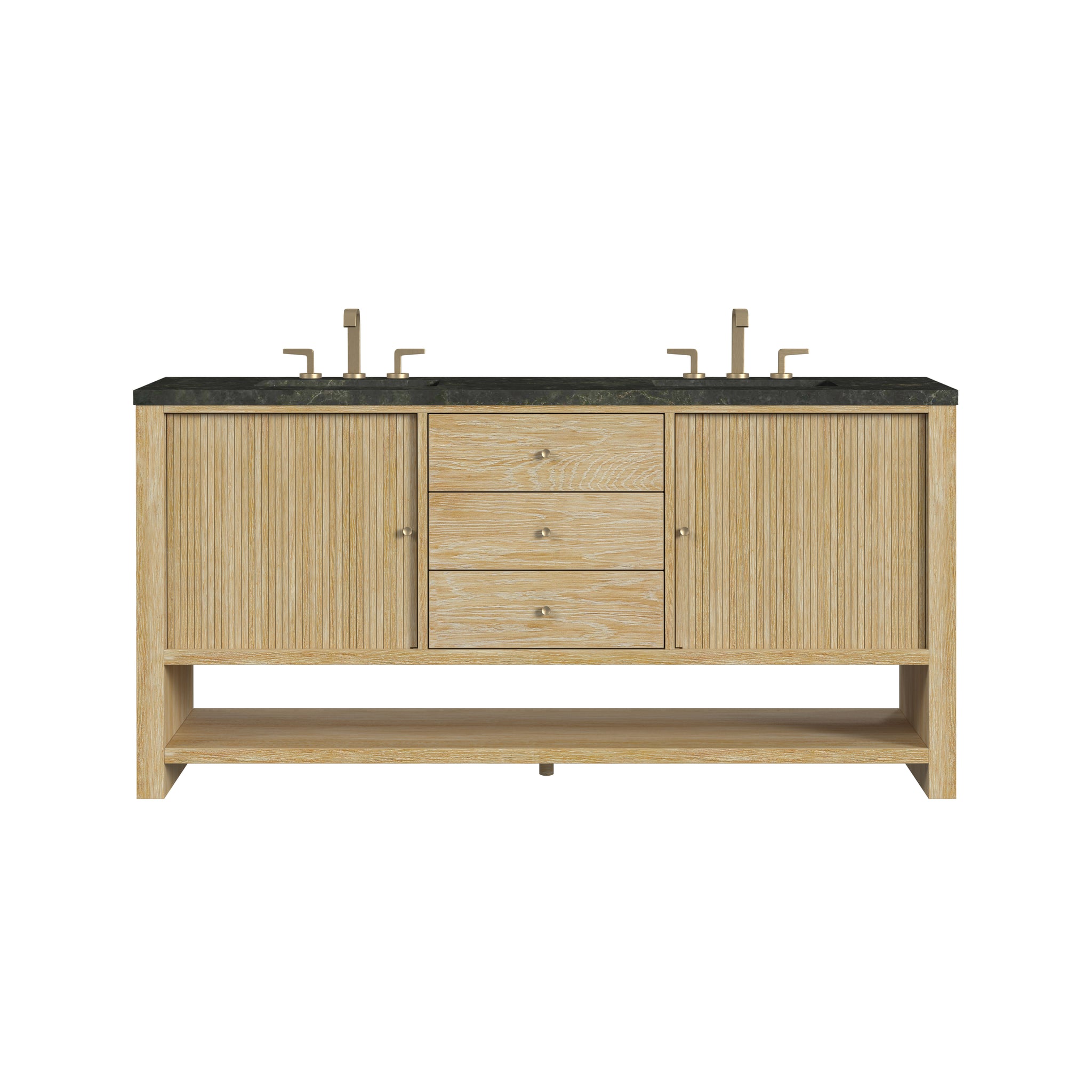 James Martin Marigot 72" Double Bathroom Vanity, Sunwashed Oak by James Martin