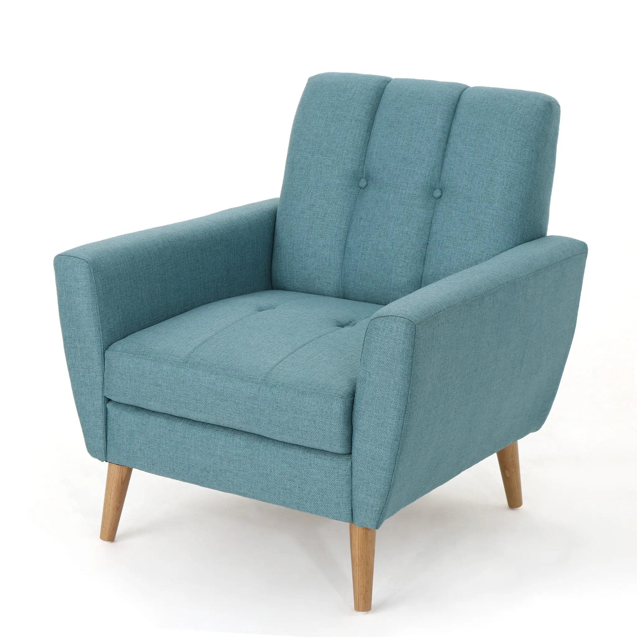 Mid Century Fabric Channel Stitch Club Chair by HouseOfZazla