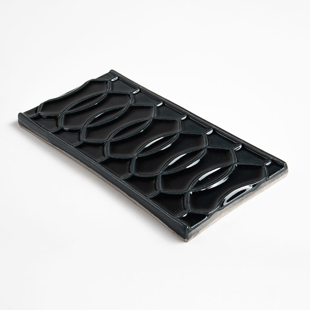 Obsidian Crackled Vienna Ceramic Accent Tiles 4x8 Ceramic Crackled 4x8 Accent Tiles — 2