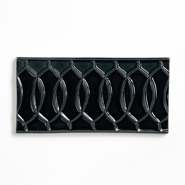 Obsidian Crackled Vienna Ceramic Accent Tiles 4x8