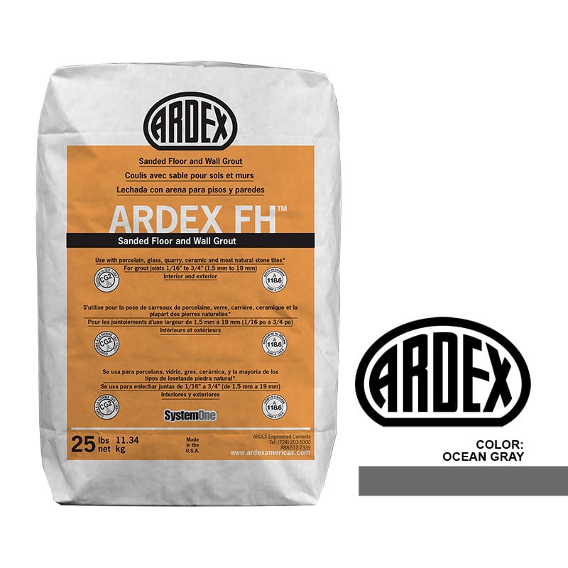 Ocean Gray Tile Setting Materials Fh Sanded Grout Various Tile Setting Materials Various Fh Sanded Grout