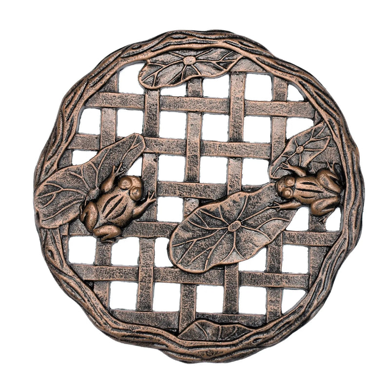 Antique Bronze Metal Stepping Stone Frog - Cast Aluminum by Sharicks