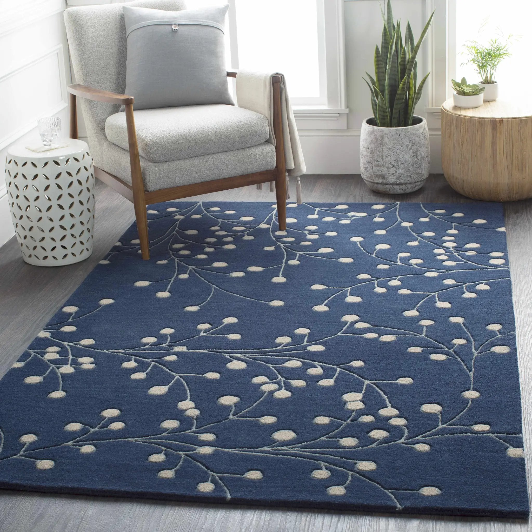 Blue Elsu Area Rug by Boutique Rugs
