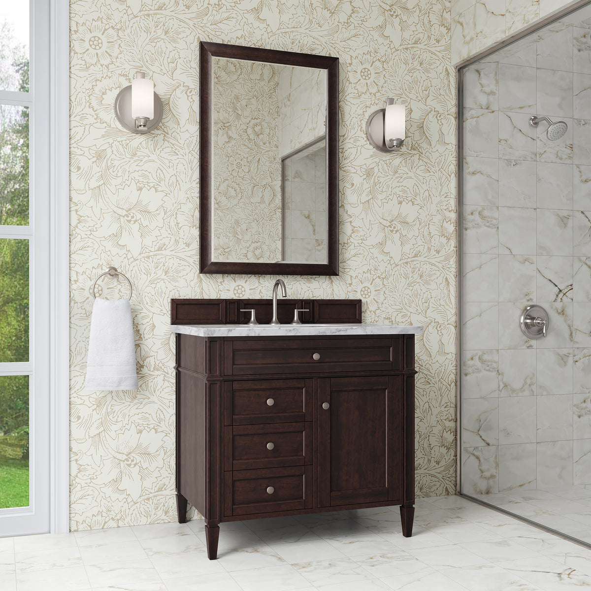 James Martin Brittany 36" Single Bathroom Vanity, Burnished Mahogany, view 35