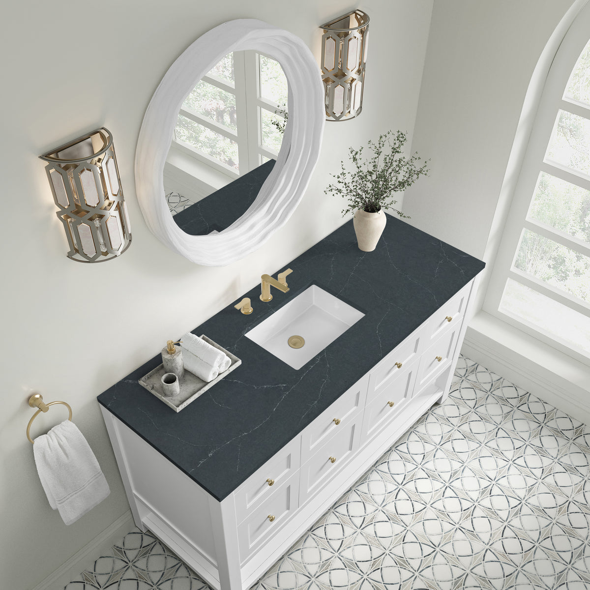 James Martin Breckenridge 60" Single Bathroom Vanity, Bright White, view 37
