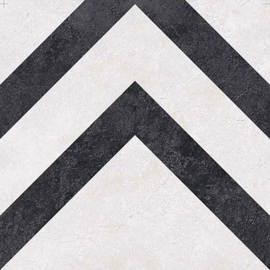 Offroad Deco Arrow Honed Stone Look Porcelain Tiles 12x12 close up