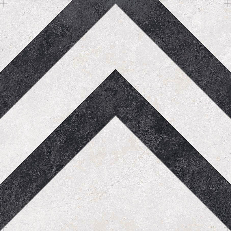 Offroad Deco Arrow Honed Stone Look Porcelain Tiles 24x24 close up