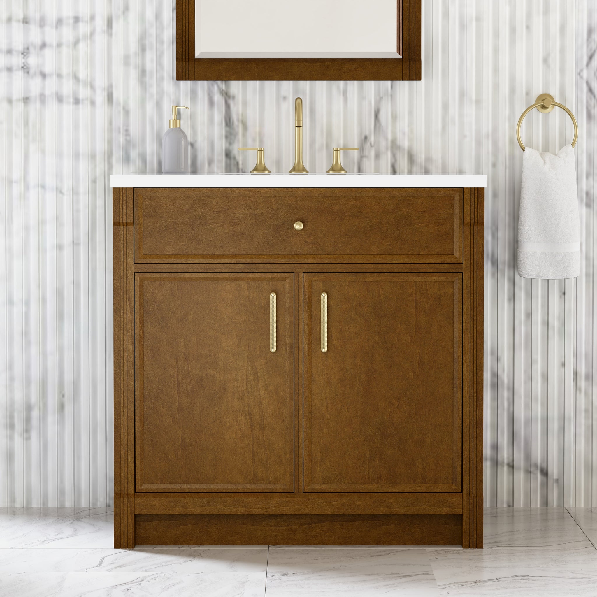 James Martin Bellshire 36" Single Bathroom Vanity, Honey Oak, view 31