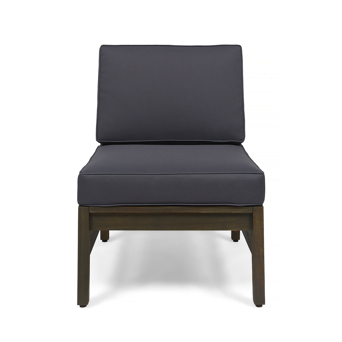 Perla Armless Chair with Acacia Wood Construction - Multiple Colors, photo 3 of 10