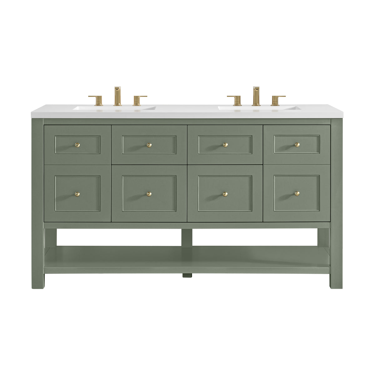 James Martin Breckenridge 60" Double Bathroom Vanity, Smokey Celadon, view 21