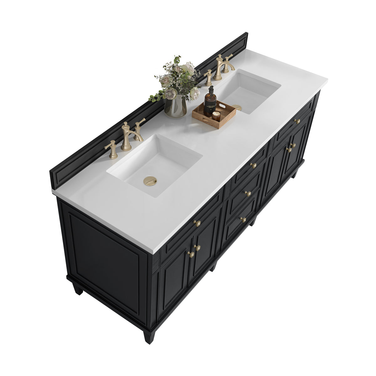 James Martin Lorelai 72" Double Bathroom Vanity, Black Onyx, view 35
