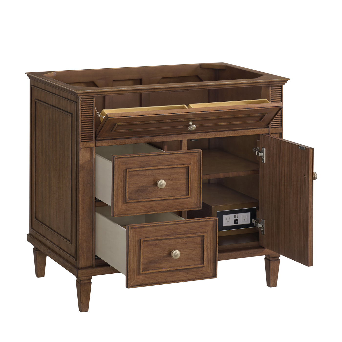 James Martin Lorelai 36" Single Bathroom Vanity, Mid-Century Walnut by James Martin