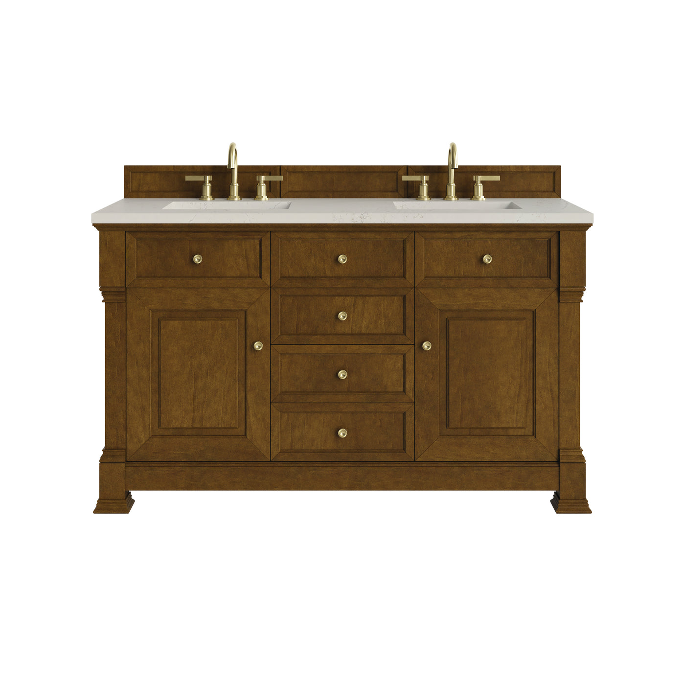 James Martin Brookfield 60" Double Bathroom Vanity, Honey Oak by James Martin
