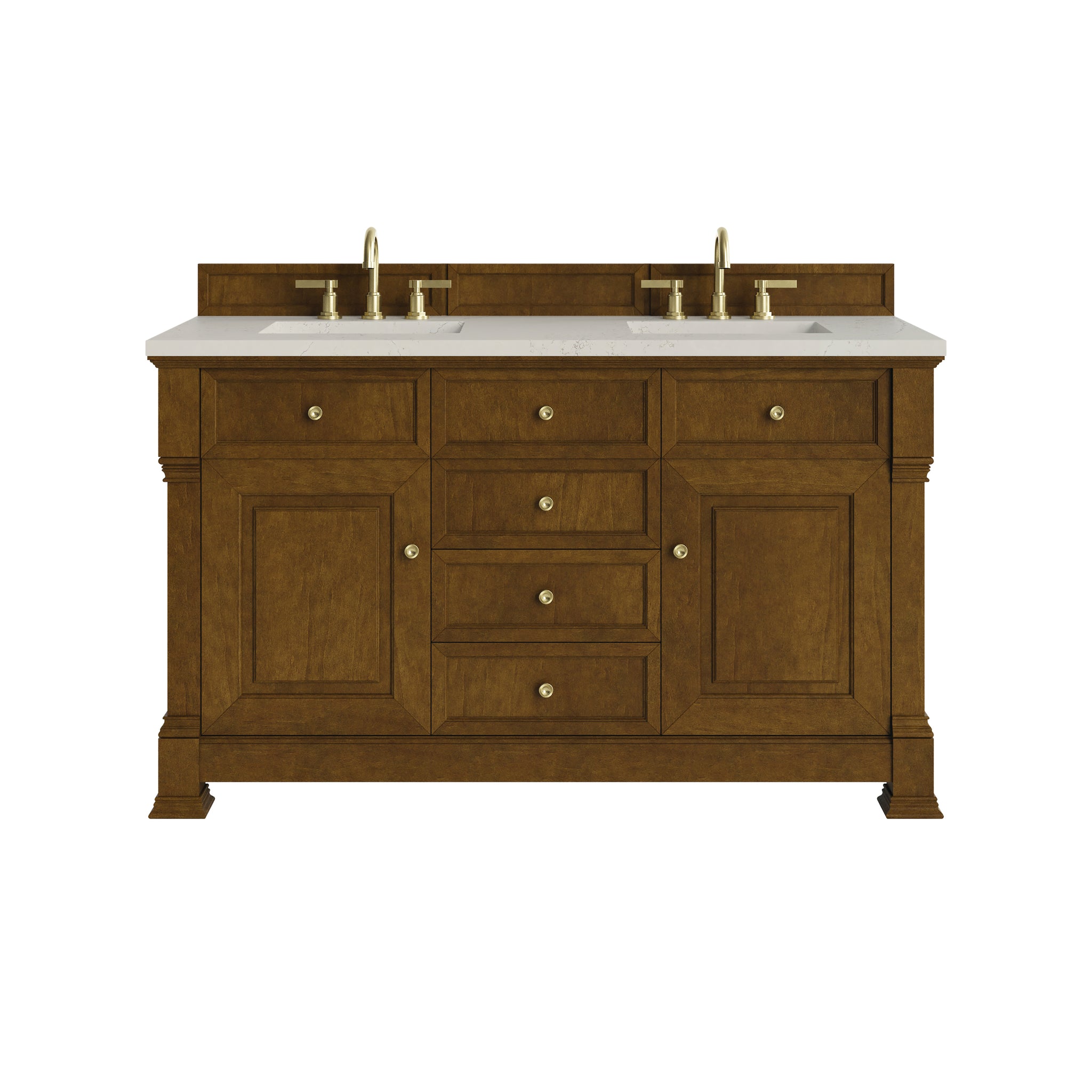 James Martin Brookfield 60" Double Bathroom Vanity, Honey Oak by James Martin