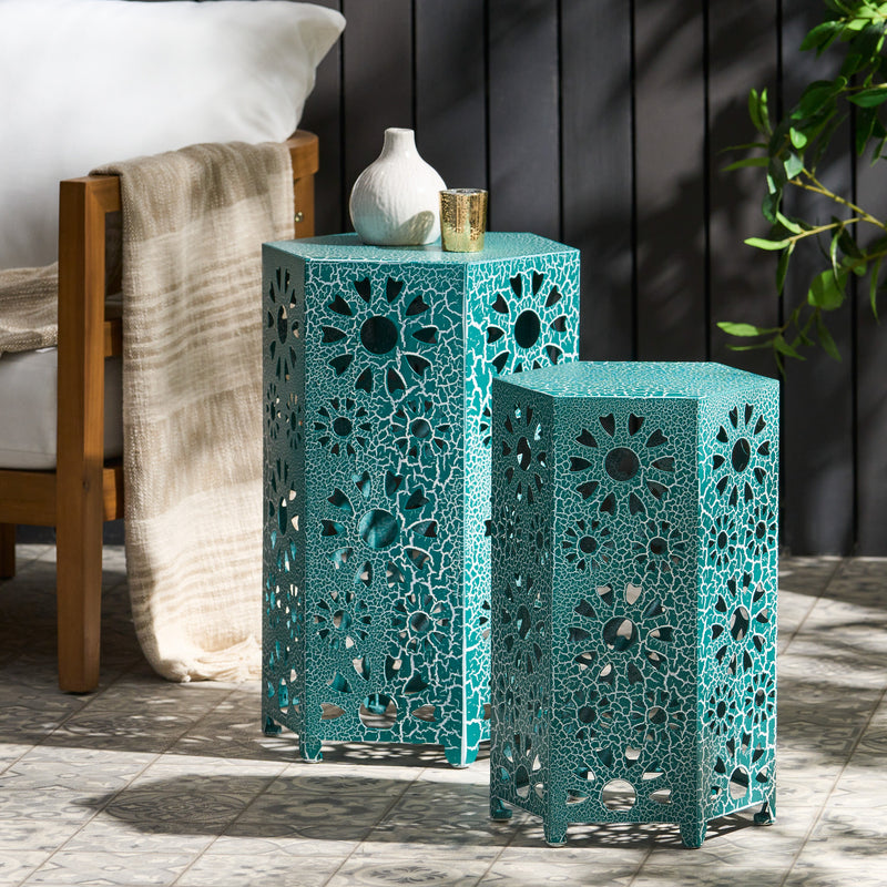 Eliana Side Table with Durable Iron Construction - Outdoor, photo 6 of 10