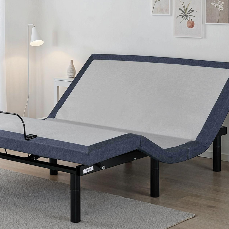 Full Adjustable Bed Base with Wireless Remote - Blue-Gray, photo 3 of 5