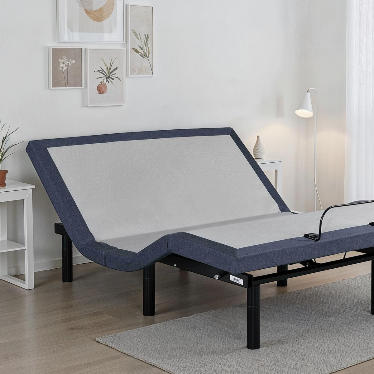 Full Adjustable Bed Base with Wireless Remote - Blue-Gray, photo 5 of 5