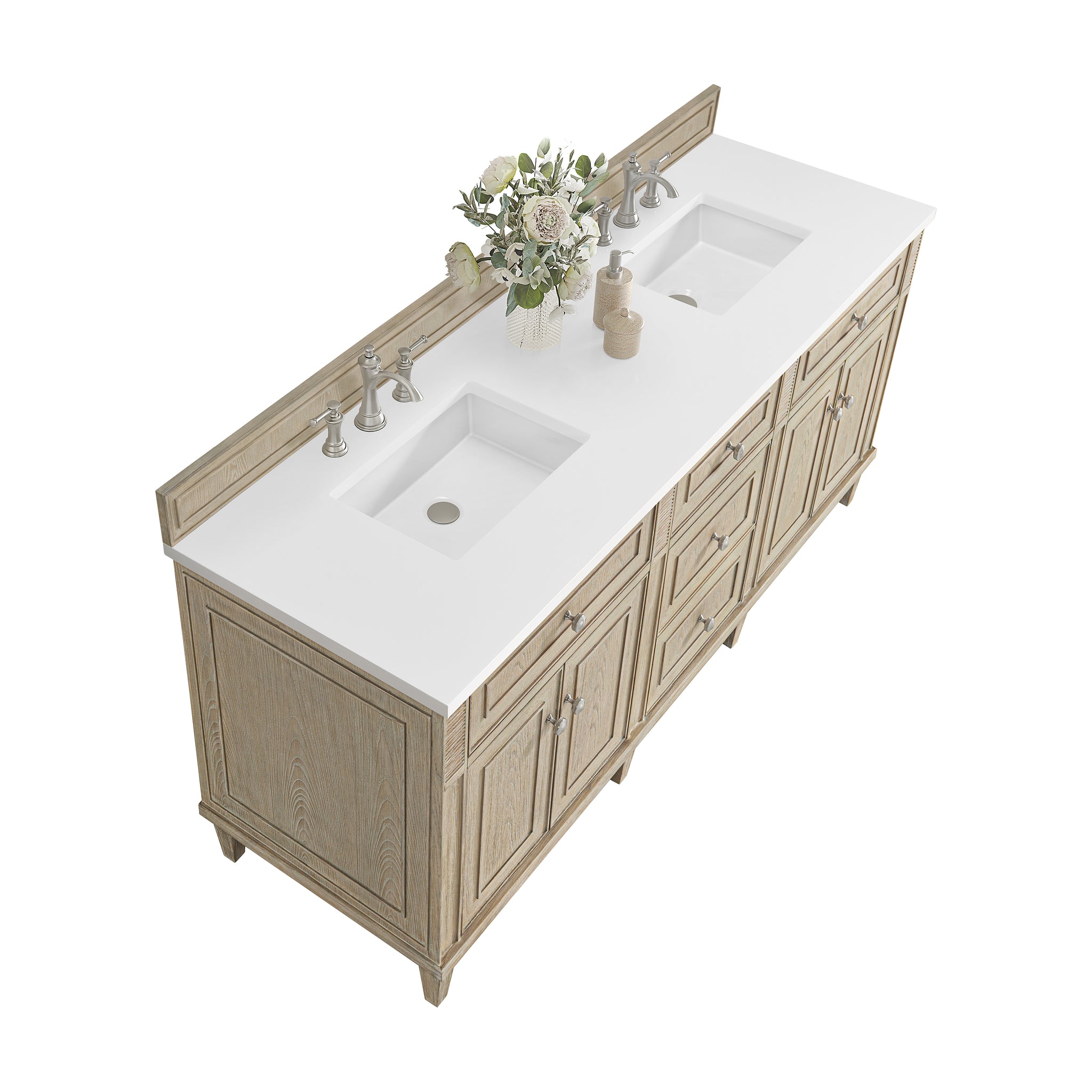 James Martin Lorelai 72" Double Bathroom Vanity, Whitewashed Oak by James Martin