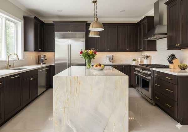 Onice Astapi Polished Onyx Slab Random room scene