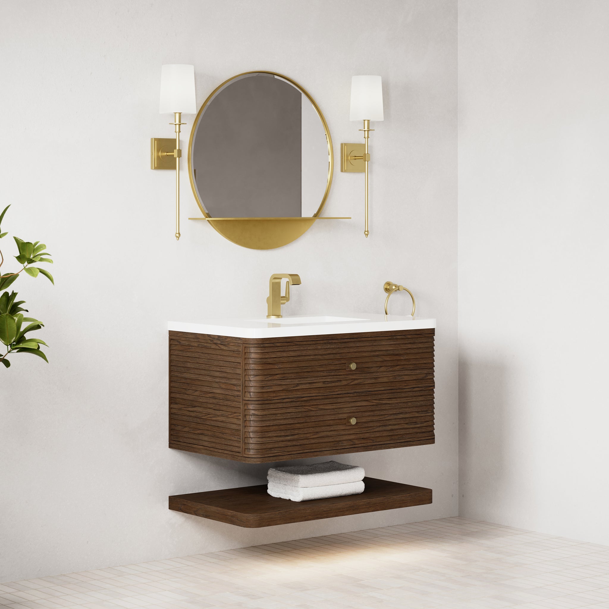 James Martin Allamari 36" Floating Single Bathroom Vanity, Sable by James Martin