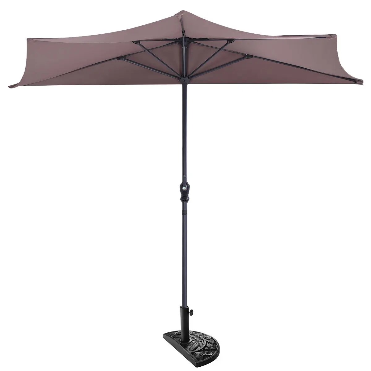 9Ft Patio Bistro Half Round Umbrella by DirectDeals