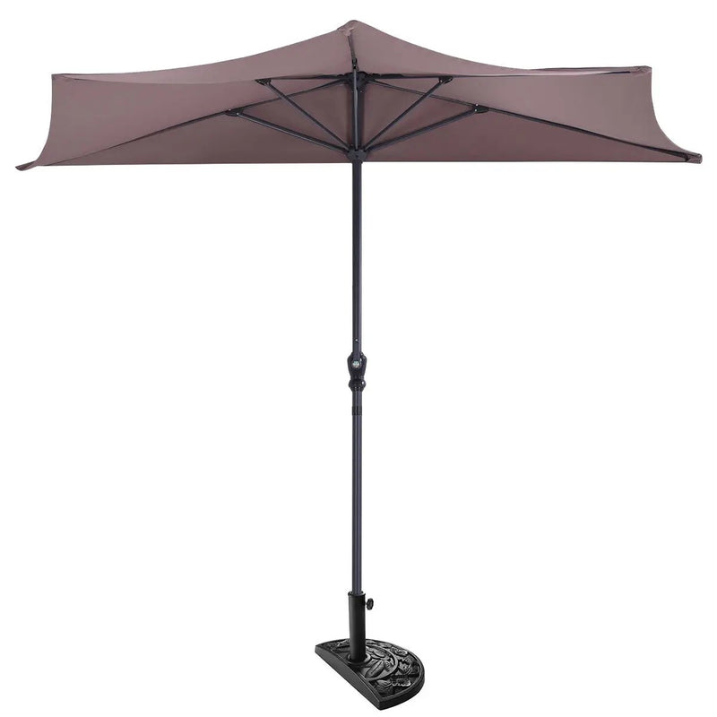 9Ft Patio Bistro Half Round Umbrella by DirectDeals