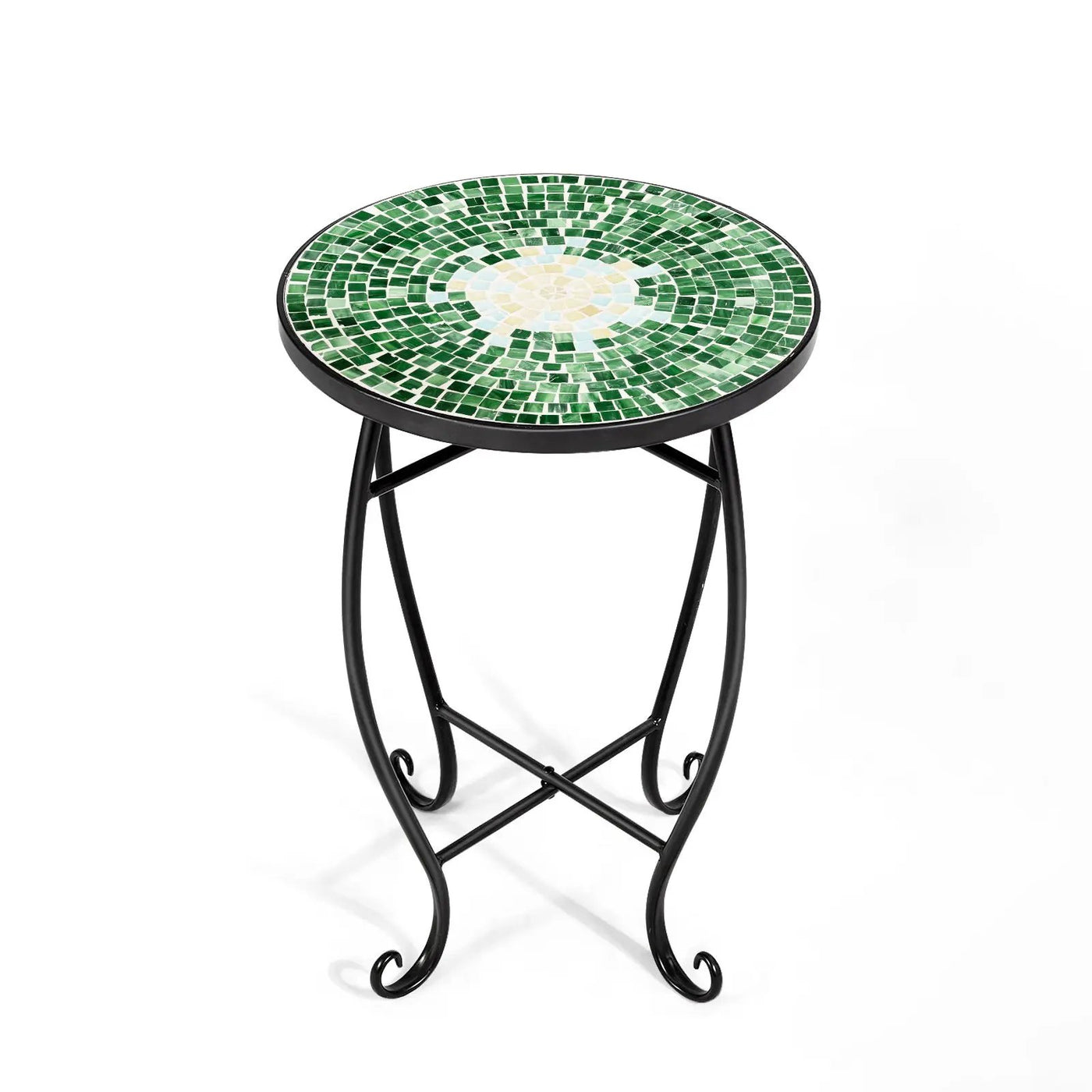 Outdoor Indoor Steel Accent Plant Stand Cobalt Table by DirectDeals