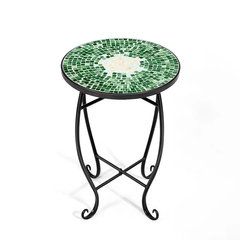 Outdoor Indoor Steel Accent Plant Stand Cobalt Table by DirectDeals