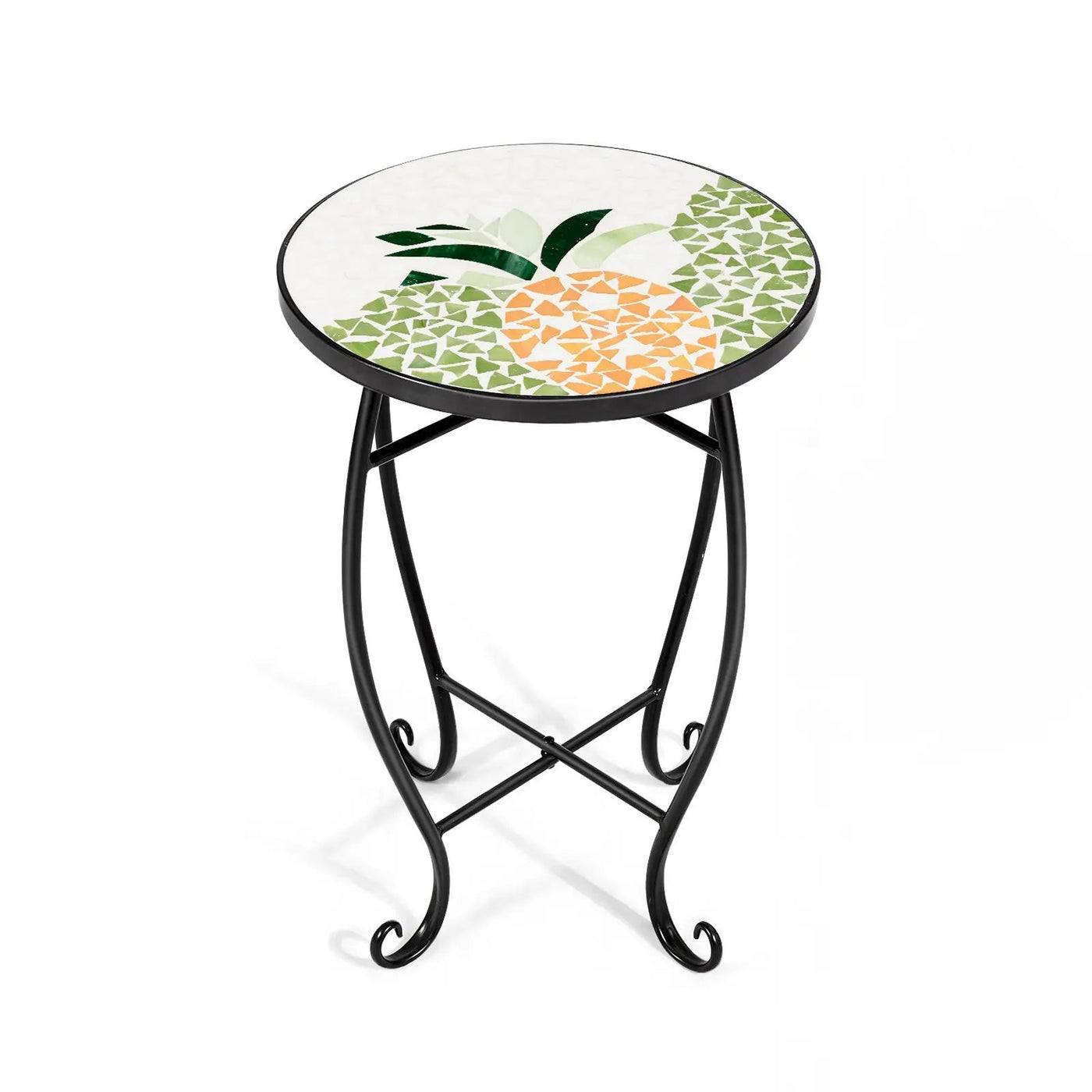 Outdoor Indoor Steel Accent Plant Stand Cobalt Table by DirectDeals