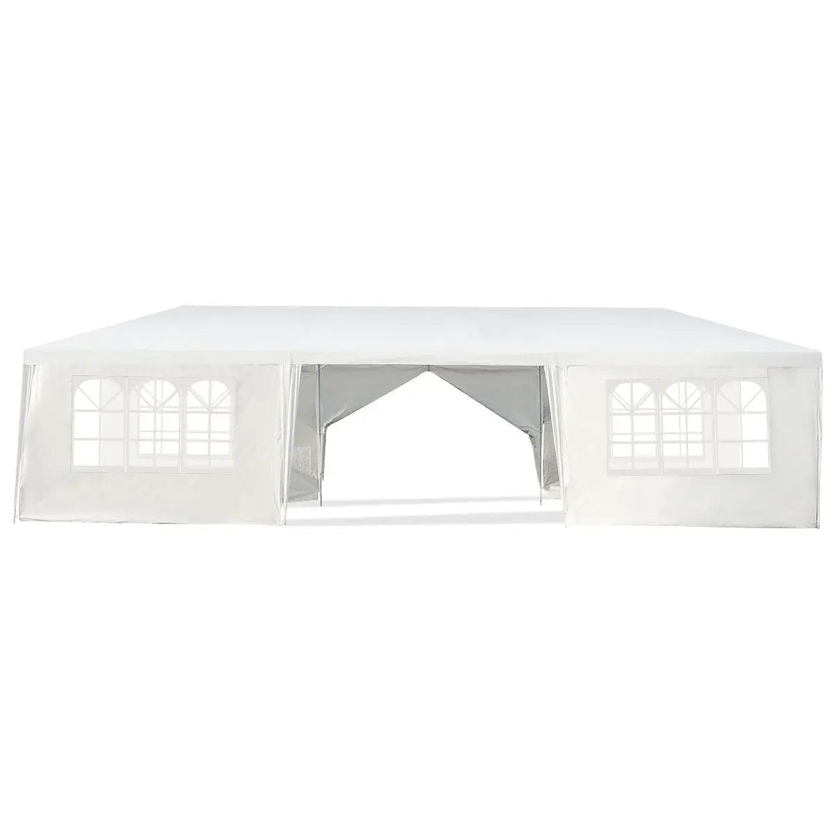 10 x 30 Feet Outdoor Canopy Tent with 6 Removable Sidewalls and 2 Doorways-White by DirectDeals