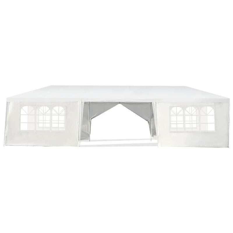 10 x 30 Feet Outdoor Canopy Tent with 6 Removable Sidewalls and 2 Doorways-White by DirectDeals