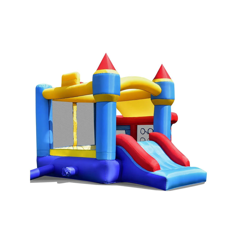 Castle Slide Inflatable Bounce House with Ball Pit and Basketball Hoop by DirectDeals