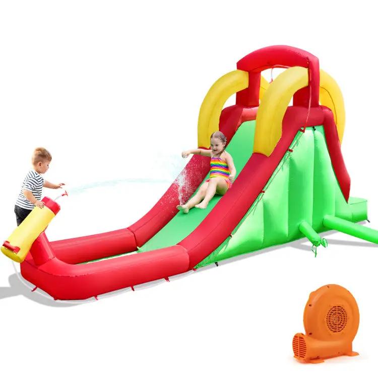 Inflatable Water Slide Bounce House with Climbing Wall and Jumper with 380W Blower by DirectDeals