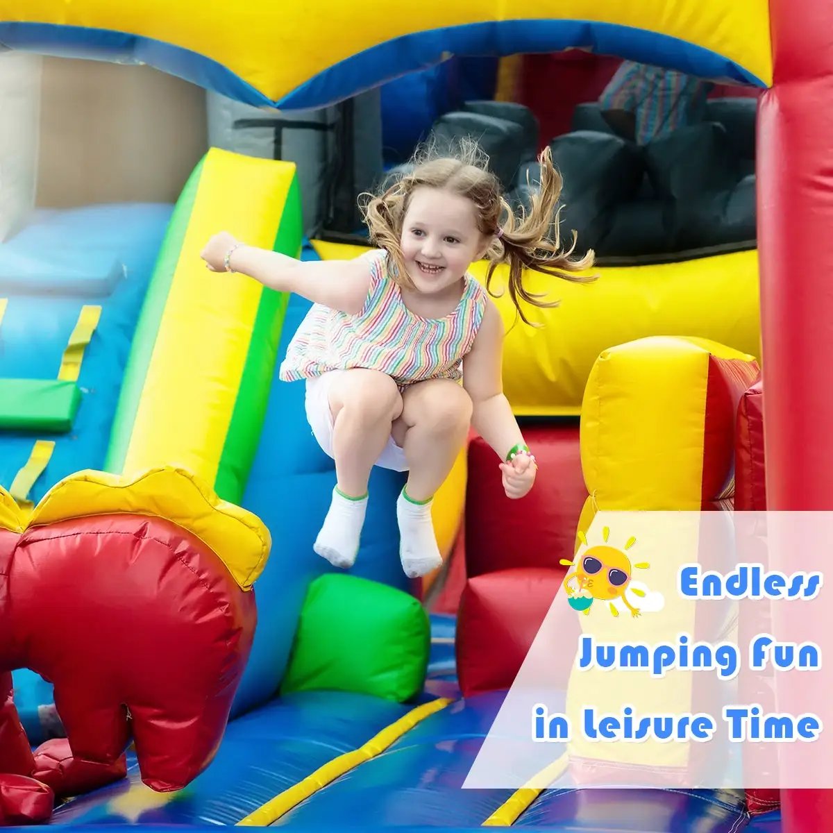Inflatable Bounce House Castle Jumper Without Blower by DirectDeals