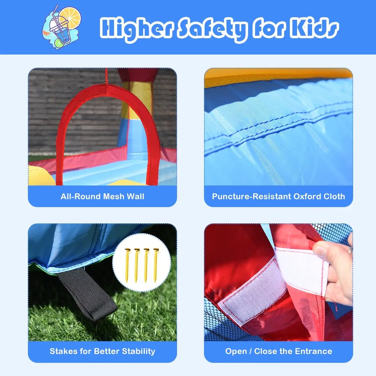 Inflatable Bounce House Castle Jumper Without Blower by DirectDeals
