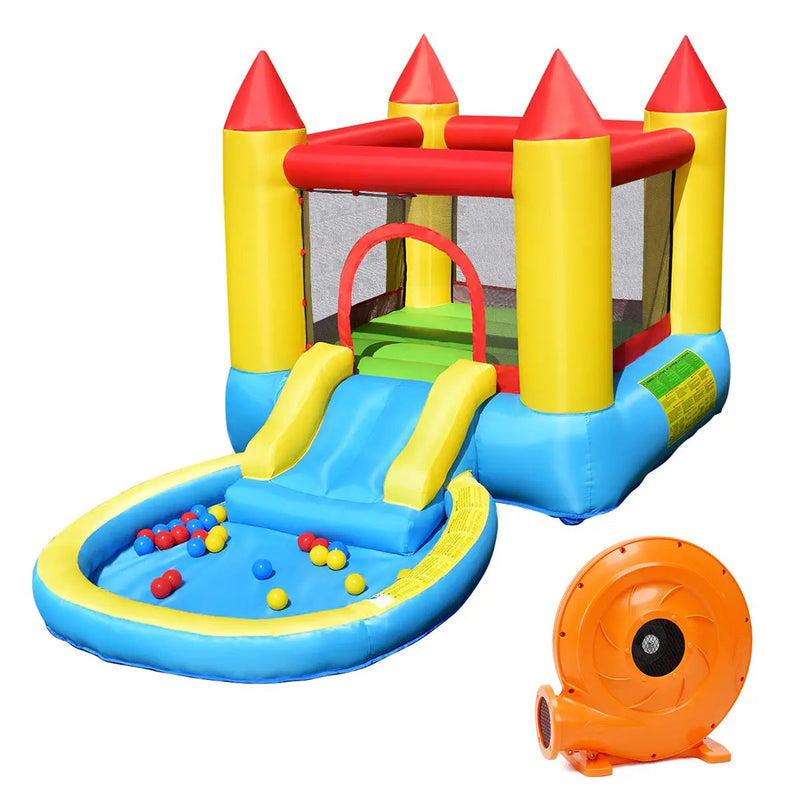 Inflatable Kids Slide Bounce House with 580w Blower by DirectDeals