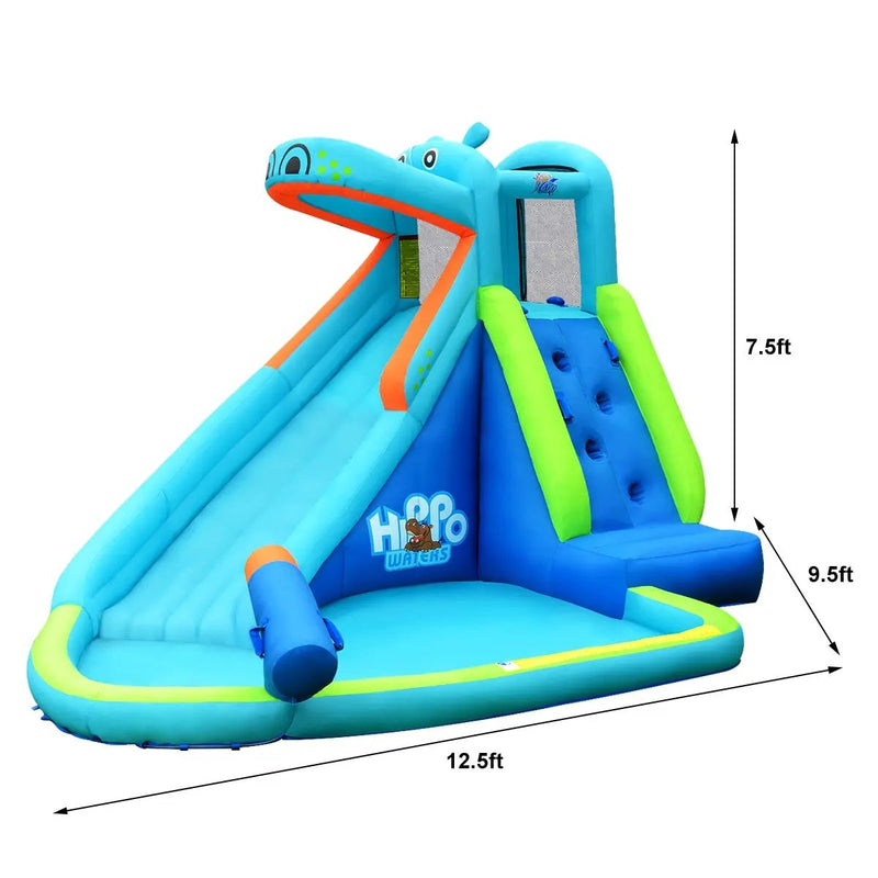Hippo Inflatable Water Slide Bounce House with 740W Blower by DirectDeals