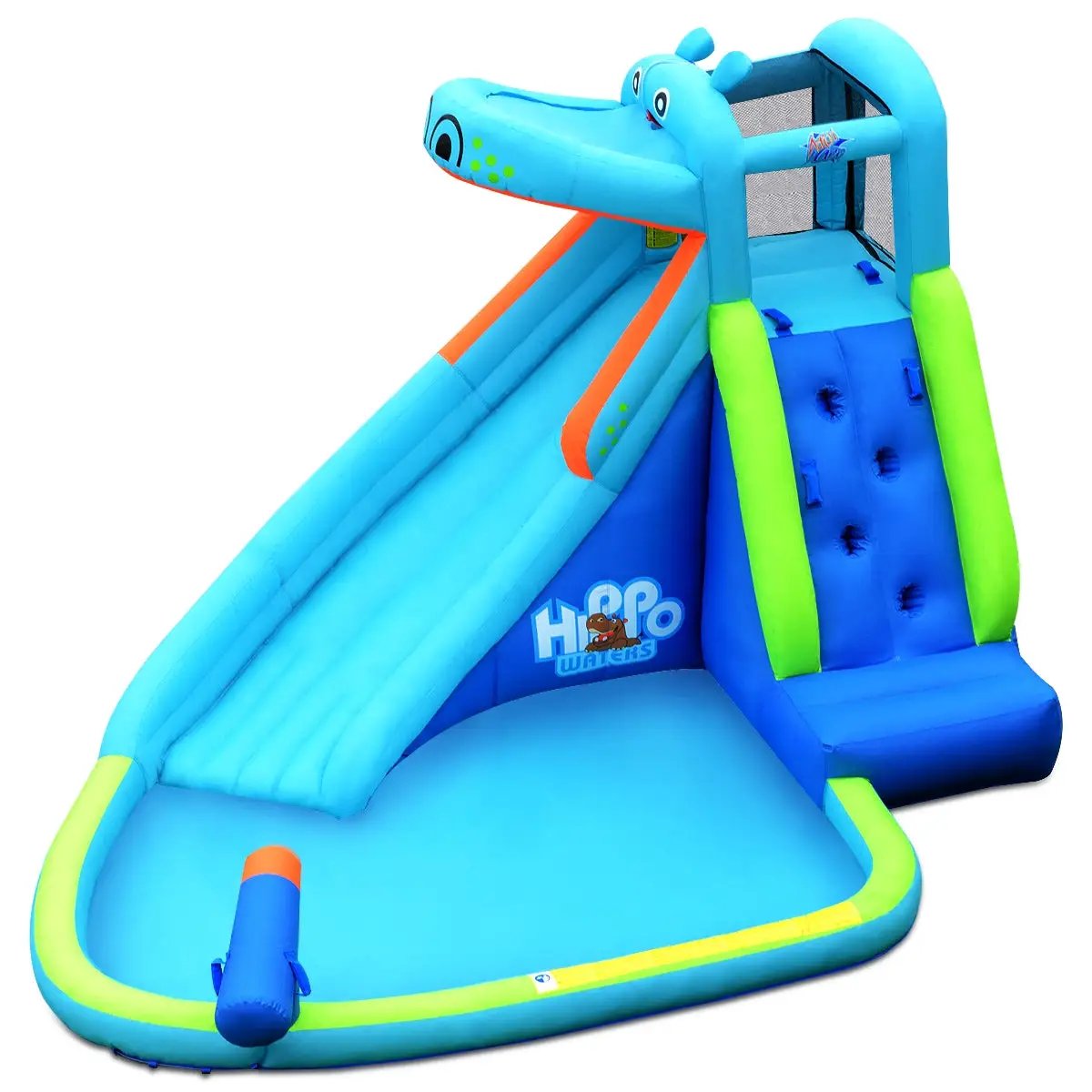 Hippo Inflatable Water Slide Bounce House with 740W Blower by DirectDeals