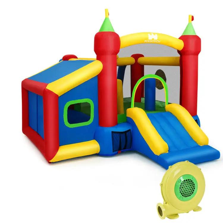 7-in-1 Kids Inflatable Bounce House with Ocean Balls and 480W Blower by DirectDeals