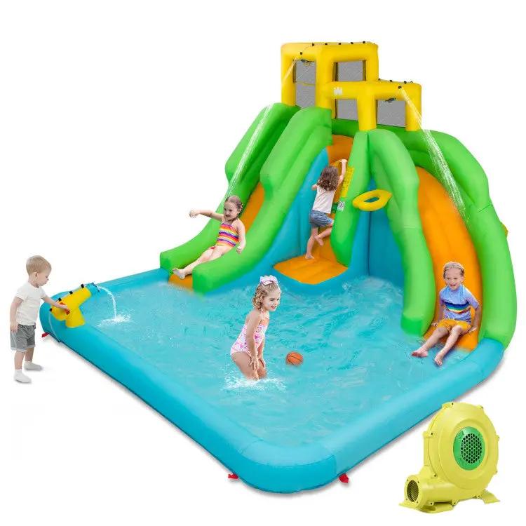 Kids Inflatable Water Park Bounce House with 480W Blower by DirectDeals