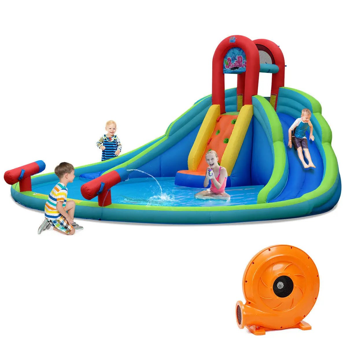 Inflatable Water Slide Bounce House with Mighty Splash Pool by DirectDeals
