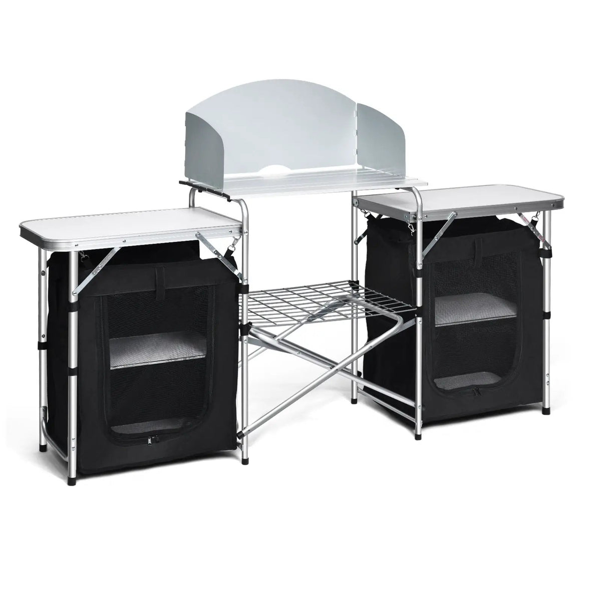 Folding Camping Table with Storage Organizer by DirectDeals