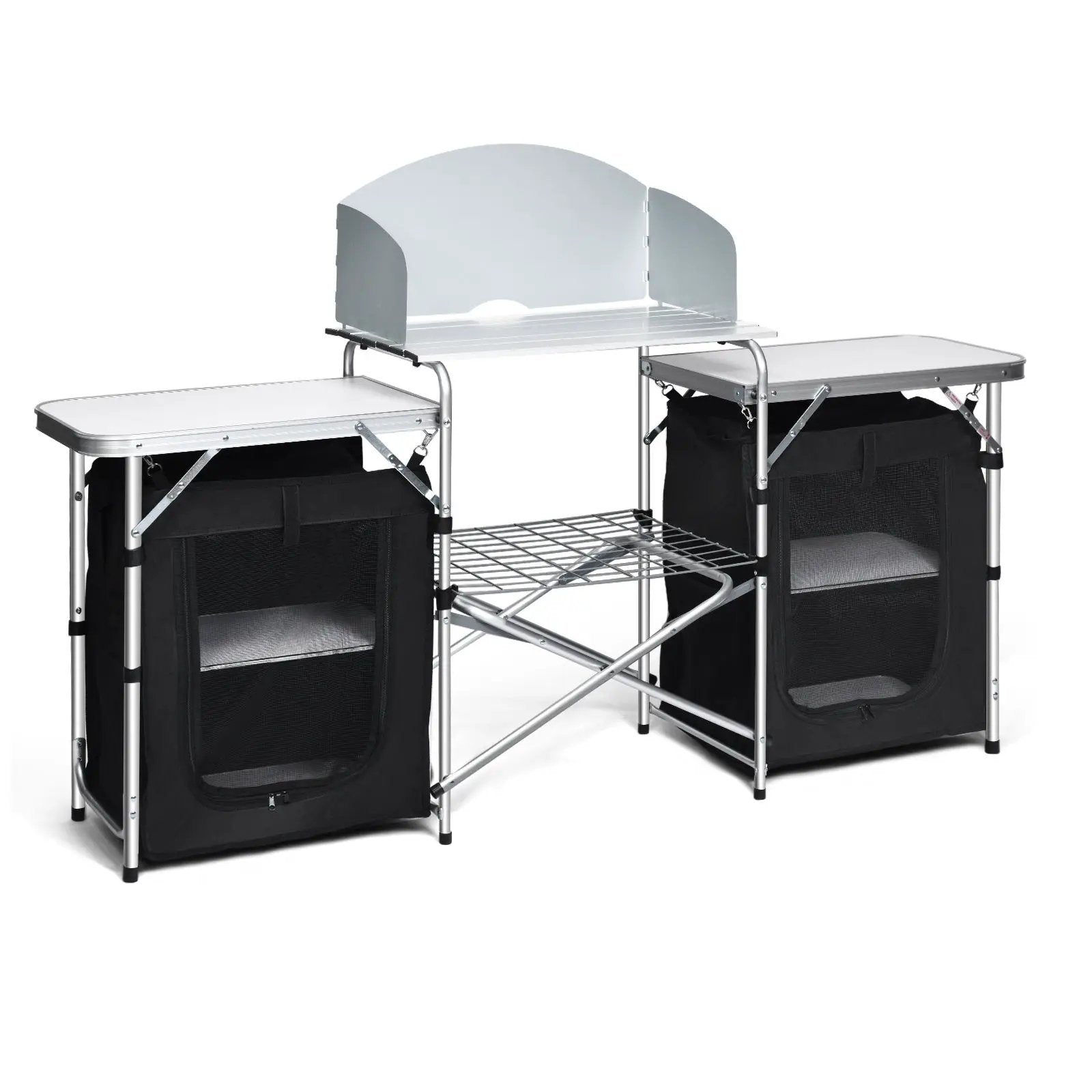 Folding Camping Table with Storage Organizer by DirectDeals