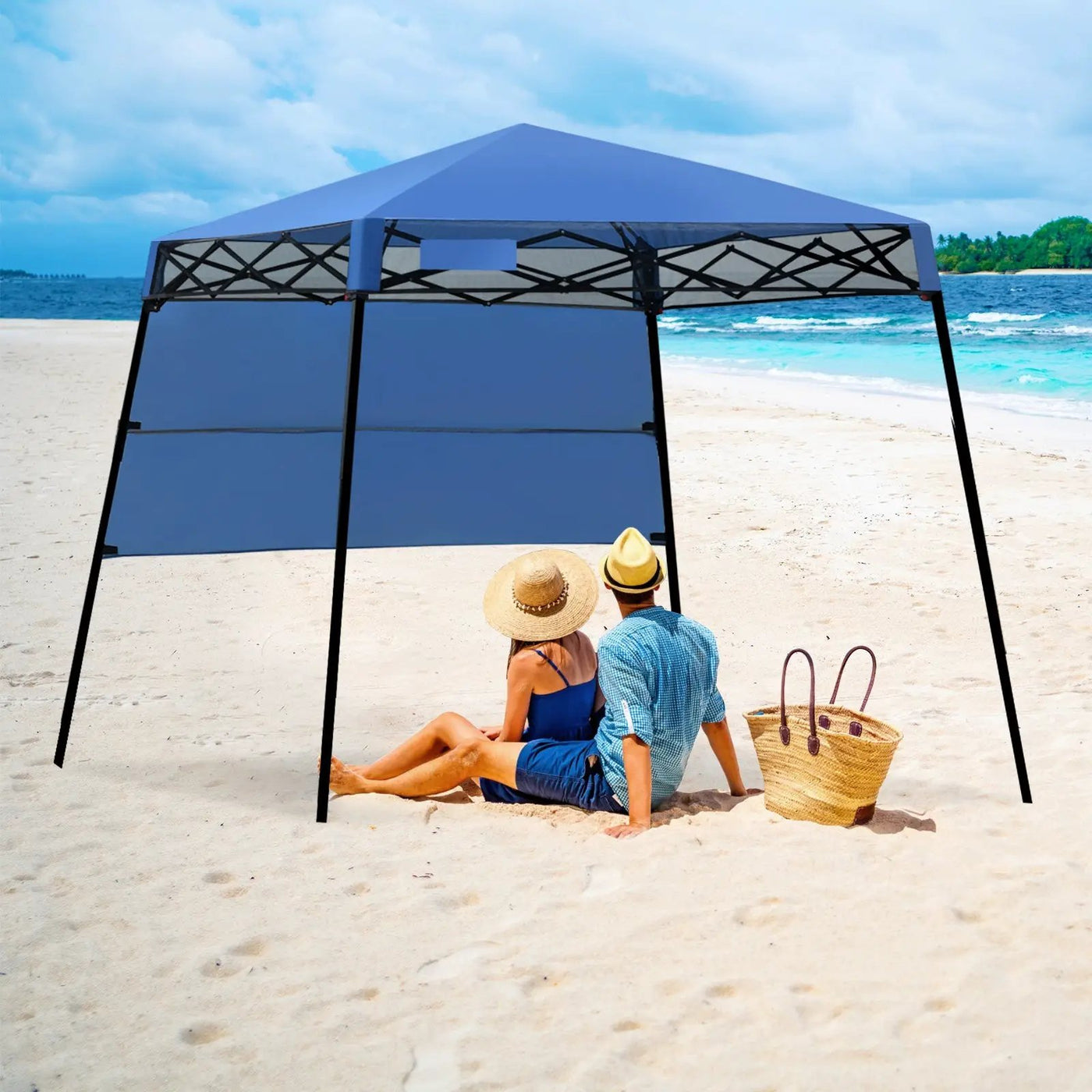 7 x 7 Feet Sland Adjustable Portable Canopy Tent with Backpack by DirectDeals